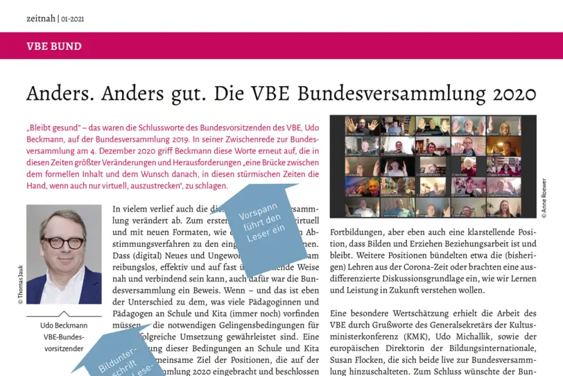 Nähe mit dem Layout schaffen