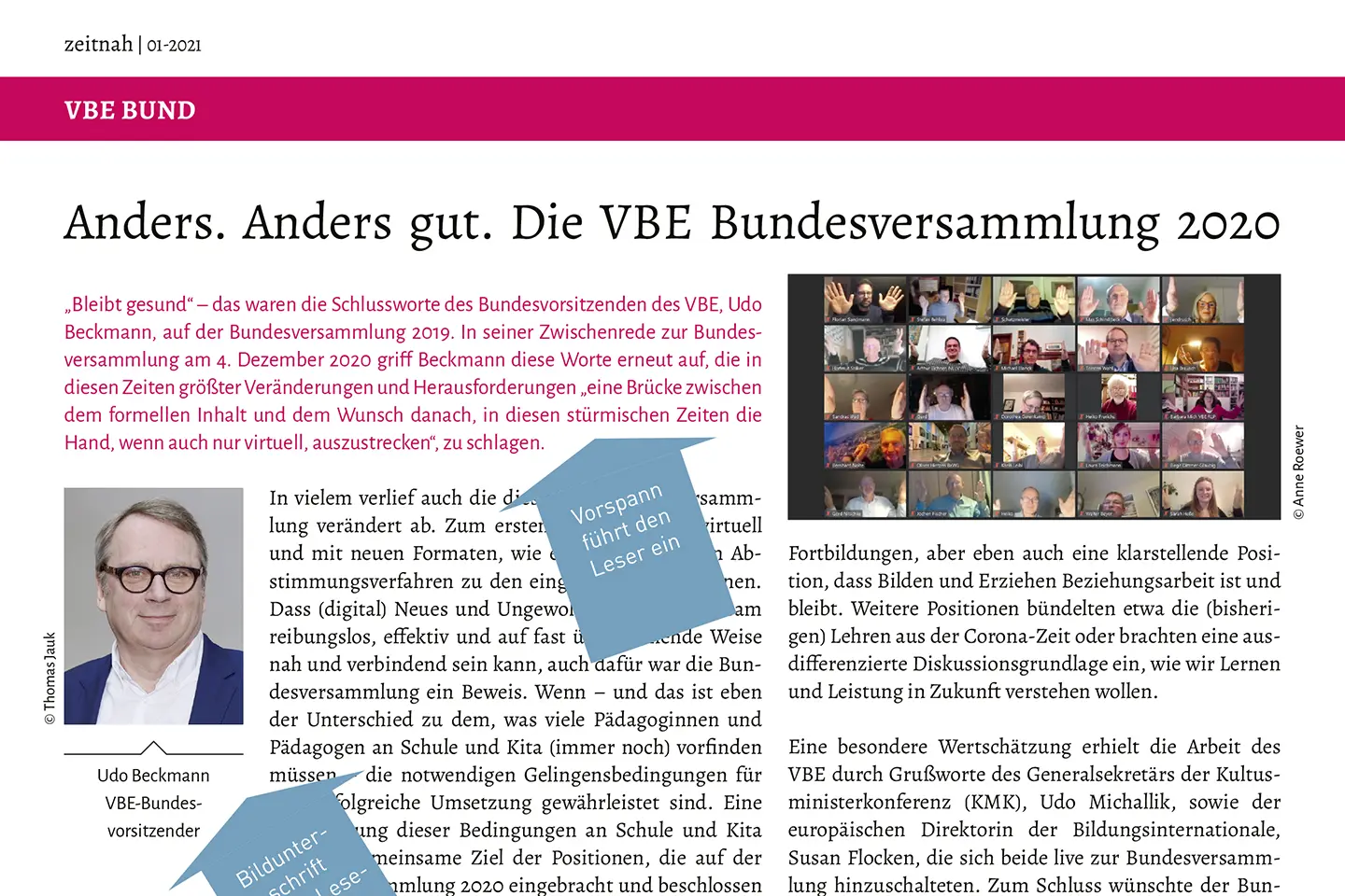 Nähe mit dem Layout schaffen