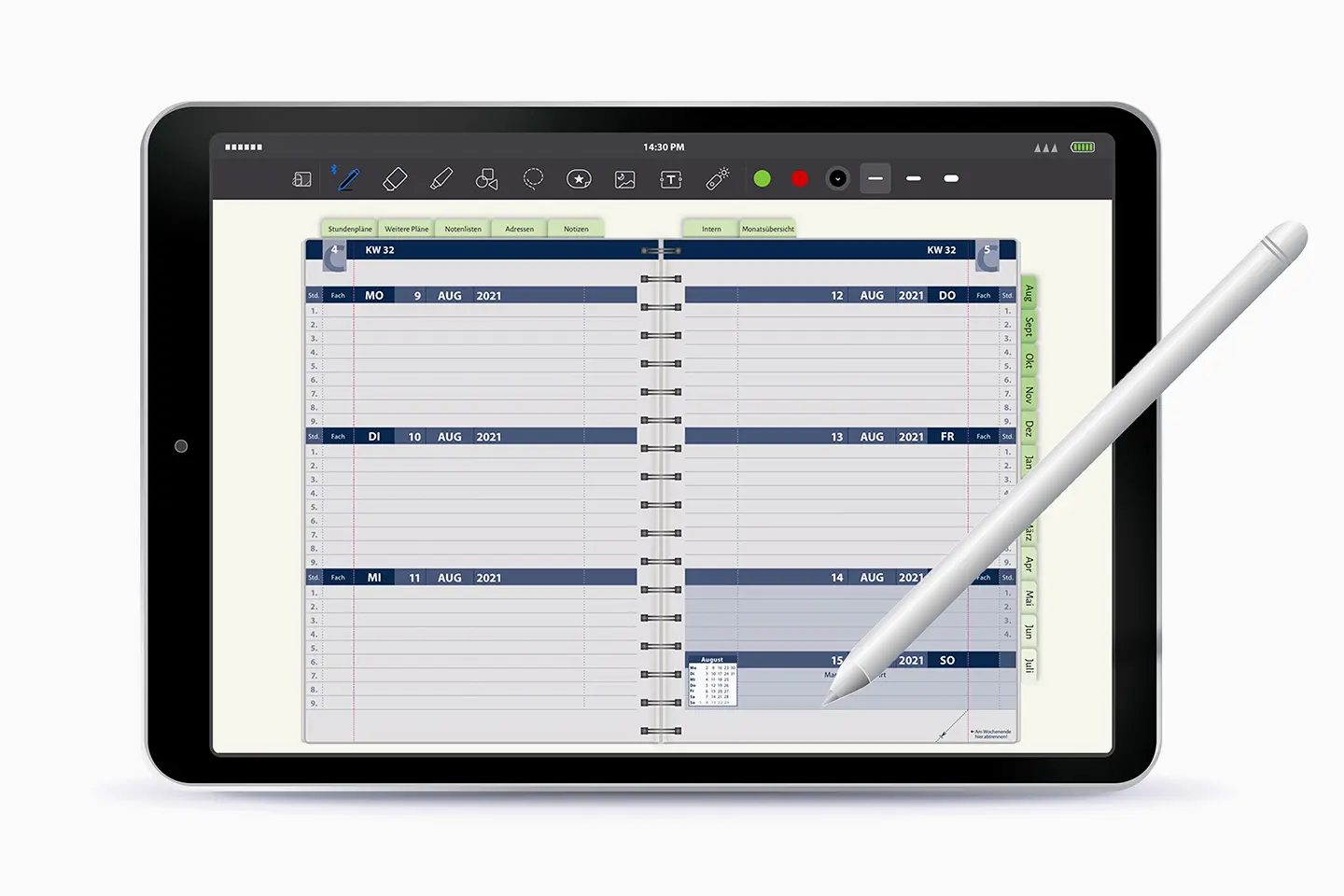 Ihr neuer smarter Begleiter im Alltag: Der digitale Organizer und Lehrerkalender von Wilke