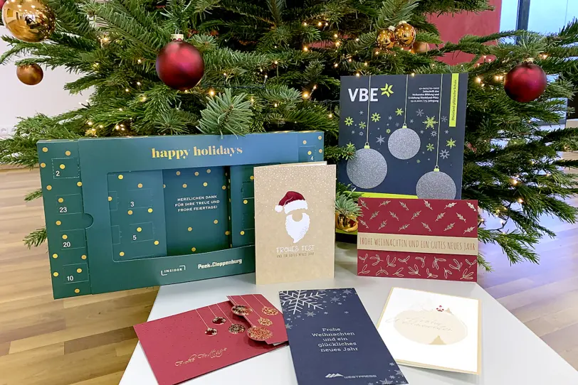 Alle Jahre wieder … produzieren wir für unsere Kunden die schönsten Weihnachtskarten
