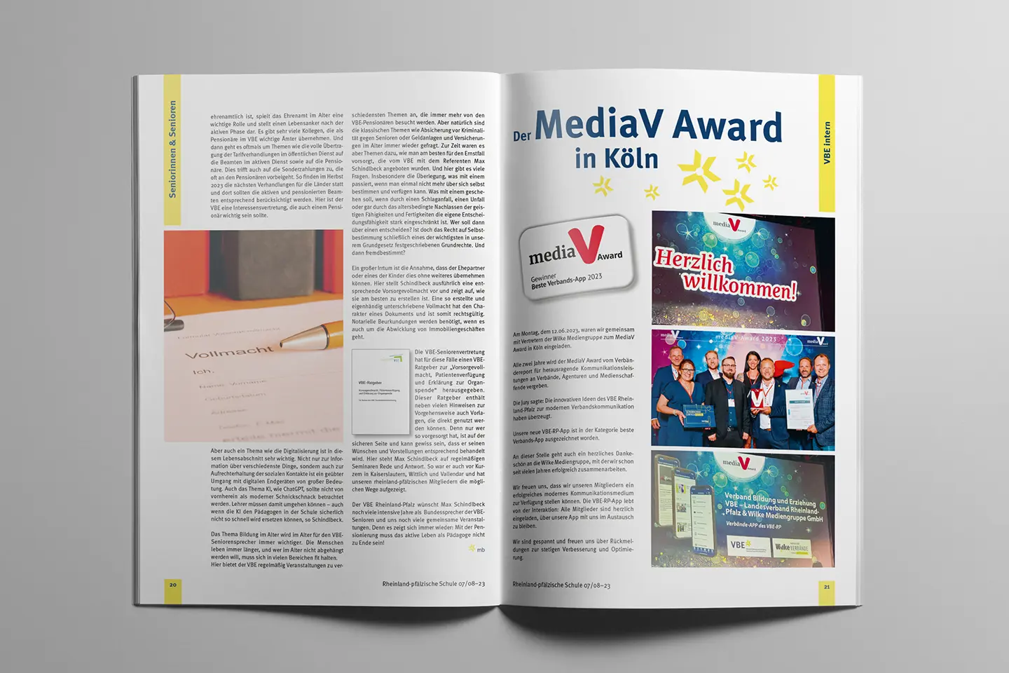 Berichterstattung in der Rheinland-pfälzischen Schule zur Preisverleihung des mediaV-Awards 2023