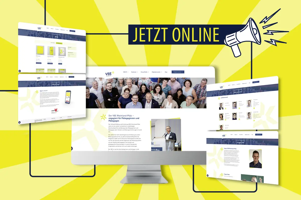 Produkt des Monats Juli: Neue Website des VBE Rheinland-Pfalz ist online!